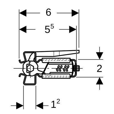 Geberit Profilverbinder, 32 x 60 mm Bild 2