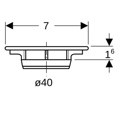 Geberit Ablaufdeckel d52 mattverchromt zu Duschwannenablauf, 40 mm, Farbe chrom Bild 3