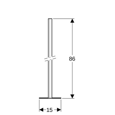 Geberit Staender verzinkt mit Fussplatten und Befestigungsschrauben, Farbe grau Bild 2