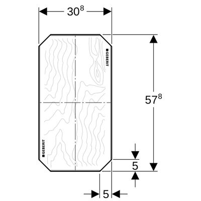 Geberit Montageplatte, für Griff- und Haltesysteme, 57 x 30 x 3 cm aus Baufunierholz Bild 2