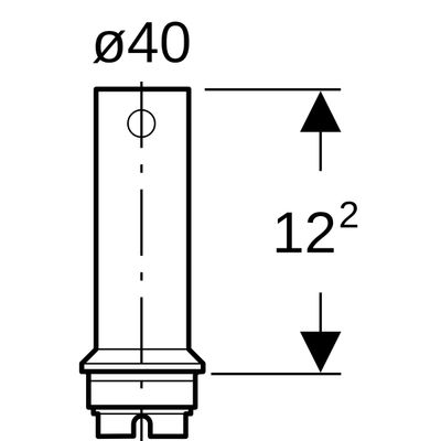 Geberit Standrohr aus Plexiglas D 40 mm zu Duschfertigablauf / Krankenhaus-WT, Farbe transparent Bild 2