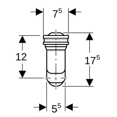 Geberit Schneckengeruchsverschluss, für Urinal, mit Montagezubehör d50 Abgang horizontal Bild 3