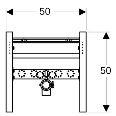 Geberit Traverse, für Standarmatur, Waschtisch Bild 3