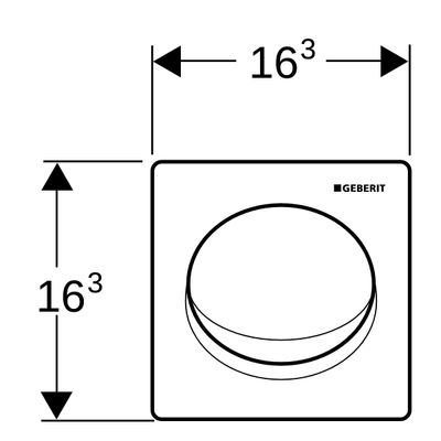 Geberit Urinalsteuerung, mit pneumatischer Spülauslösung Betätigungsplatte, rund, aus Kst, Bj 2004, Farbe weiß Bild 3