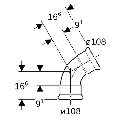 Geberit Mapress Edelstahl Bogen 60Gr d108, Farbe silberfarben Bild 3