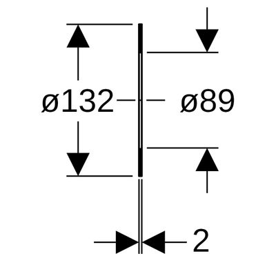Geberit Flanschdichtung FaserVerb.Werkst, PN 6, DN 80 Bild 2