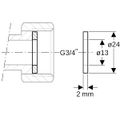 Geberit Mapress C-Stahl Mapress Flachdichtung EPDM schwarz da 24 x di, 3/4", 13 x 2 mm, Farbe Schwarz Matt Bild 2