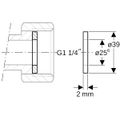 Geberit Mapress C-Stahl Mapress Flachdichtung EPDM schwarz da 39 x di, 1 1/4", 25,6 x 2 mm, Farbe Schwarz Matt Bild 2