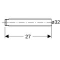 Geberit Verlängerung, für Tauchrohr GV d32, 32 mm, Farbe silberfarben Bild 2