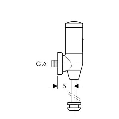 Geberit DrSp, für Urinal, mit elektron. Spül IR, Batteriebetrieb, Aufputz Bild 4