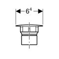 Geberit Ventilabdeckung für HWB-Anschluss, mit integriertem Überlauf, Farbe weiß Bild 2