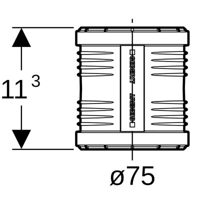 Geberit Überschiebmuffe, 113 mm, Farbe schwarz Bild 3