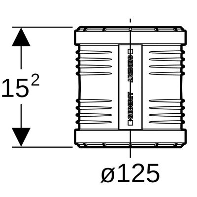 Geberit Überschiebmuffe, 152 mm, Farbe schwarz Bild 3