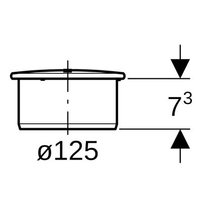 Geberit Muffenstopfen, DN 125, Farbe schwarz Bild 2