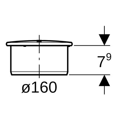 Geberit Muffenstopfen, DN 150, Farbe schwarz Bild 2