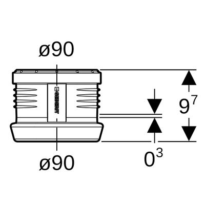Geberit Übergangsmuffe auf Silent-db20, 97 mm, Farbe schwarz Bild 3