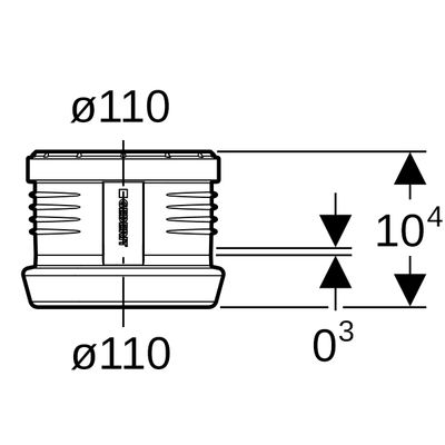 Geberit Übergangsmuffe auf Silent-db20, 104 mm, Farbe schwarz Bild 3