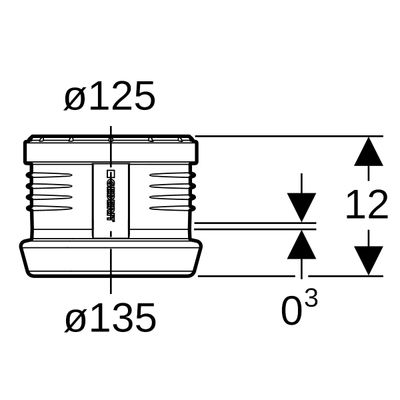 Geberit Übergangsmuffe auf Silent-db20, 120 mm, Farbe schwarz Bild 3