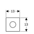 Geberit Sigma10 Frontplatte, für Urinalsteuerung weiss / glanzchrom/, Farbe weiß Bild 2