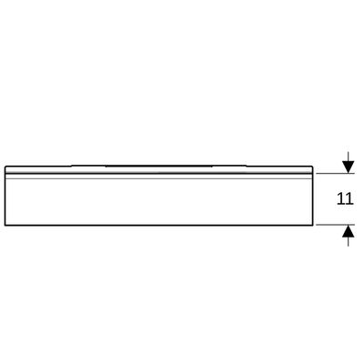 Geberit Wandablage 67,5 x 5,5 x 13 cm, 55 x 675 x 130 mm, Farbe lava Bild 4