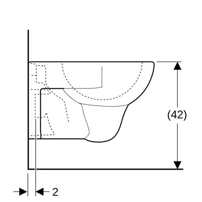 Geberit Wand-Tiefspül-WC, 340 x 355 x 540 x 540 mm, Farbe weiß Bild 8