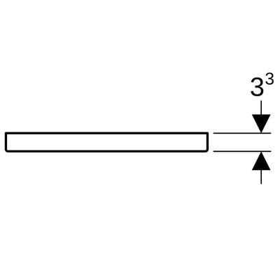 Geberit Griff, B:38 cm, Farbe weiß Bild 3