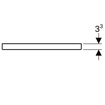 Geberit Griff, B:45 cm hochglanz, Farbe silberfarben Bild 3