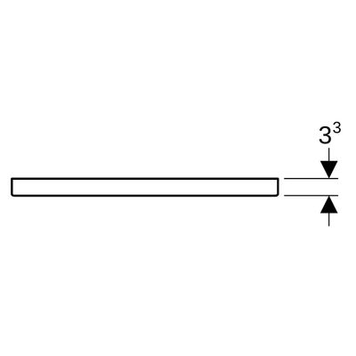 Geberit Griff, B:53 cm, Farbe weiß Bild 3