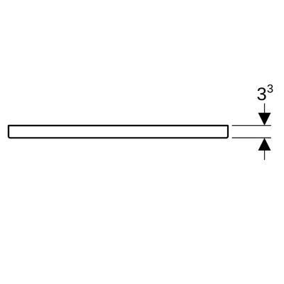 Geberit Griff, B:60 cm hochglanz, Farbe silberfarben Bild 3