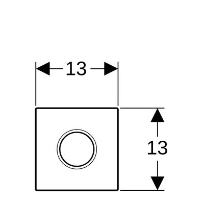 Geberit Urinalsteuerung mit elektronischer Auslösung, Batterie, 130 x 130 x 90 mm, Farbe chrom Bild 3