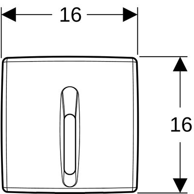 Geberit Urinalsteuerung mit elektronischer Auslösung, Basic, 160 x 160 x 250 mm, Farbe weiß Bild 3