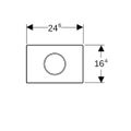 Geberit Sigma10 Betätigungsplatte, für WC-Steuerung elektronische Spülauslösung weiss / hochglanz-verchromt, 14 x 246 x 164 mm, Farbe weiß, chrom Bild 2