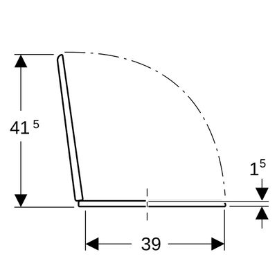 Geberit WC-Sitz, Sandwich, Edelstahl-Scharnier, Befestigung von unten, weiss, 35 x 390 x 345 mm, Farbe weiß Bild 4