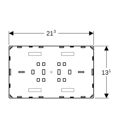 Geberit Sigma Abdeckplatte, flächenbündig kundenspez, 18 x 213 x 131 mm Bild 3
