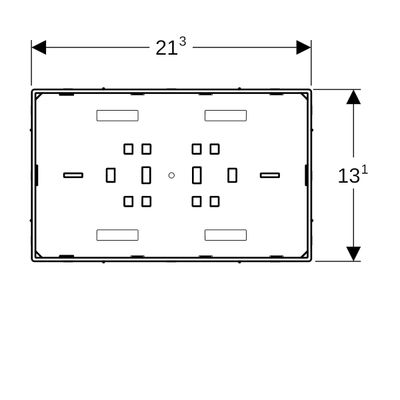 Geberit Sigma Abdeckplatte, flächenbündig, mit Sichtrahmen, kundenspez, 28 x 213 x 131 mm Bild 3