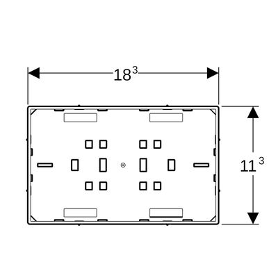 Geberit Omega Abdeckplatte flächenbündig, Sichtrahmen, kundespez, Farbe grau Bild 3