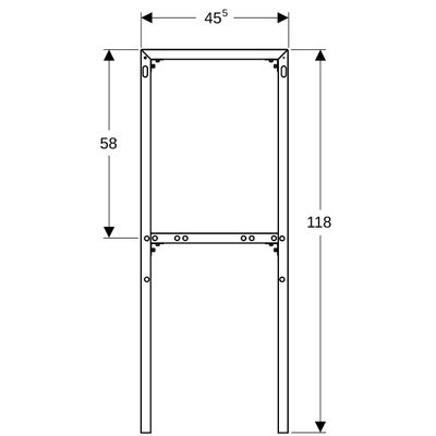Geberit Monolith Distanzrahmen Aluminium poliert, Farbe silberfarben Bild 2