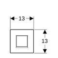 Geberit Typ 30 Abdeckplatte für Urinalsteuerung Infrarot, Zinkdruckguss, 130 x 130 x 8 mm, Farbe weiß Bild 2