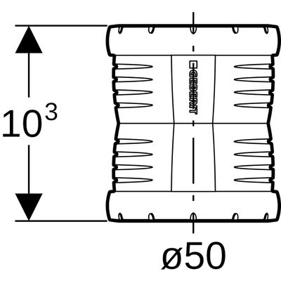 Geberit Überschiebemuffe, 103 mm, Farbe schwarz Bild 3