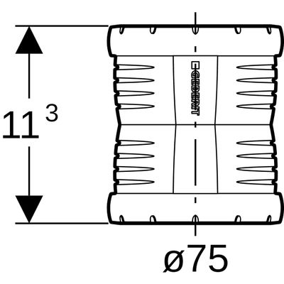 Geberit Überschiebemuffe, 113 mm, Farbe schwarz Bild 3