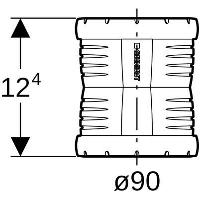 Geberit Überschiebemuffe, 124 mm, Farbe schwarz Bild 3