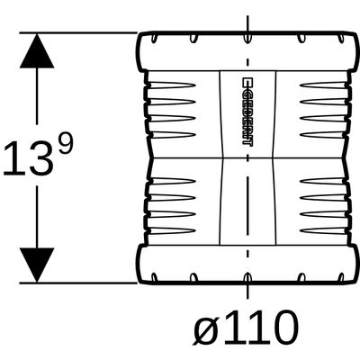 Geberit Überschiebemuffe, 139 mm, Farbe schwarz Bild 3