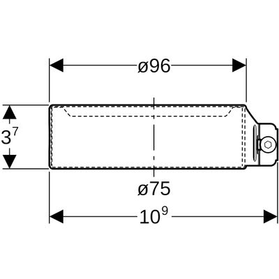 Geberit Haltekralle DN 70, für Silent-PP und Silent-Pro, 37 mm, Farbe silber Bild 2
