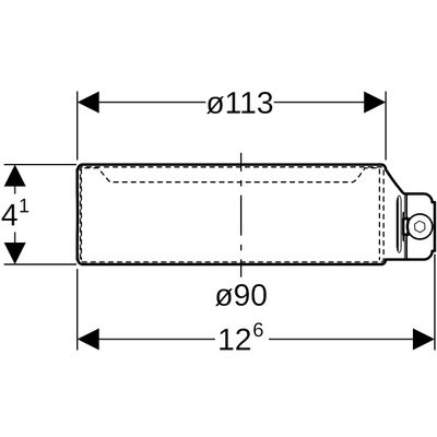 Geberit Haltekralle DN 90, für Silent-PP und Silent-Pro, 41 mm, Farbe silber Bild 2