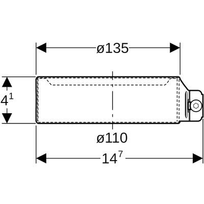 Geberit Haltekralle DN 100, für Silent-PP und Silent-Pro, 41 mm, Farbe silber Bild 2