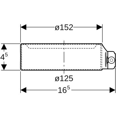 Geberit Haltekralle DN 125, für Silent-PP und Silent-Pro, 45 mm, Farbe silber Bild 2