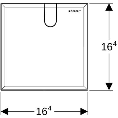 Geberit Abdeckplatte, für Waschtischarmaturen, mit UP-Funktionseinheit: weiss, 164 x 164 x 12 mm, Farbe weiß Bild 3