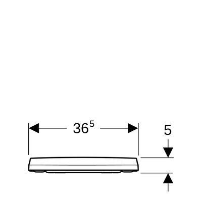Geberit Slim WC-Sitz, antibakt, mit AS-Autom, WrapOver, chrom Scharnier, Befestigung von oben, 450 x 365 mm, Farbe weiß Bild 3