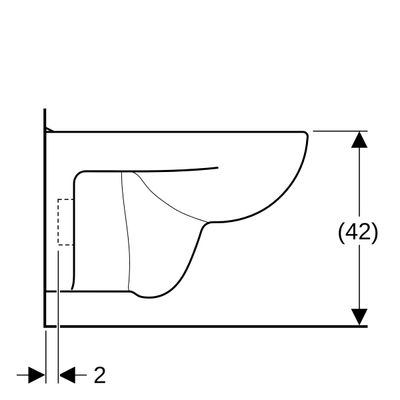 Geberit Wand-Tiefspül-WC, 340 x 360 x 540 x 540 mm, Farbe weiß Bild 5