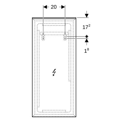 Geberit Xeno2 Lichtspiegel 40 x 91 x 5,5 cm, 910 x 400 mm Bild 3